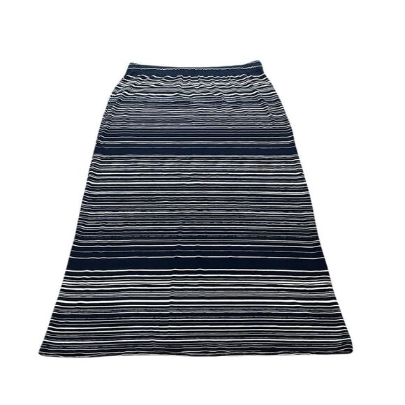 Chico’s Navy And White Striped Women's Skirt, Size L/12 (Chico’s 2) - Picture 2 of 7